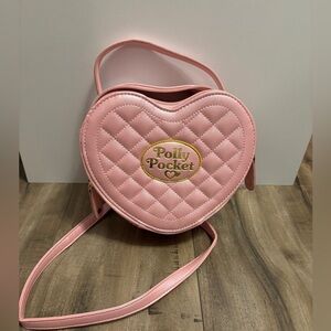 Hot Topic Polly Pocket Pink Quilted Heart Crossbody